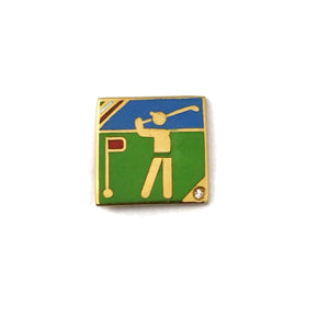 Distintivo golfista in oro e smalti Mariatti - Gioielleria Mariatti Torino