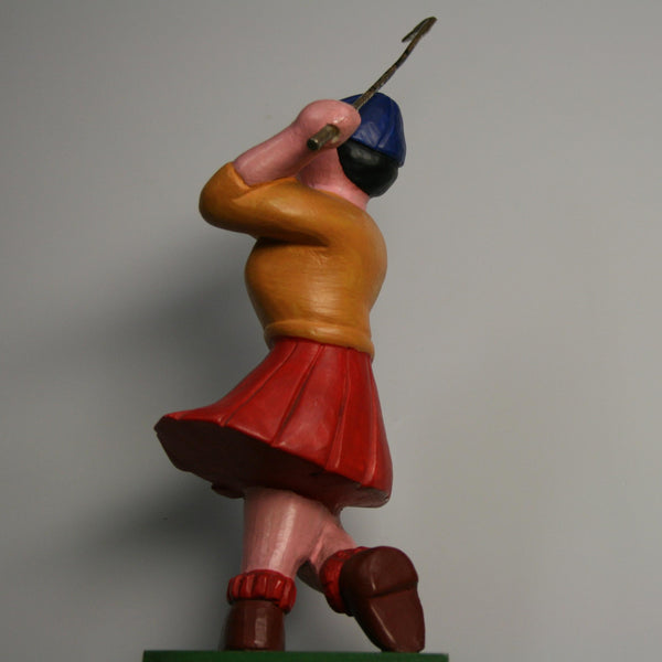 Trazo - Scultura golfista in argento e terracotta - Gioielleria Mariatti Torino