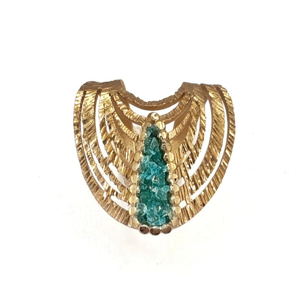 Tina Kotsoni - Anello design greco in ottone e cristalli - Gioielleria Mariatti Torino