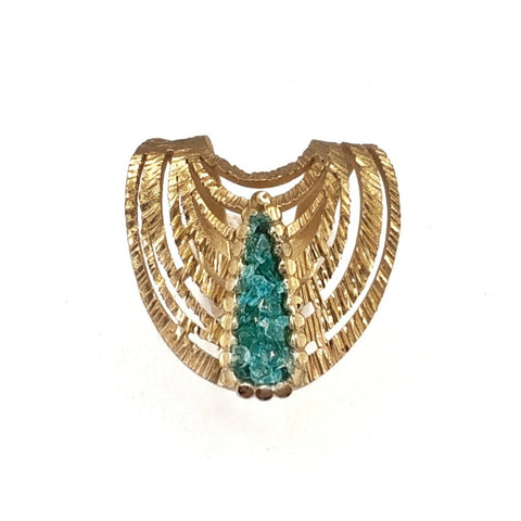 Tina Kotsoni - Anello design greco in ottone e cristalli - Gioielleria Mariatti Torino