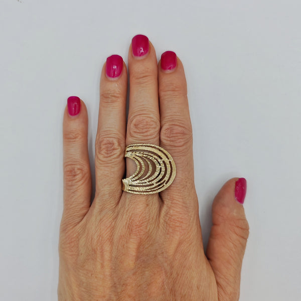 Tina Kotsoni - anello ventaglio ottone - Gioielleria Mariatti Torino