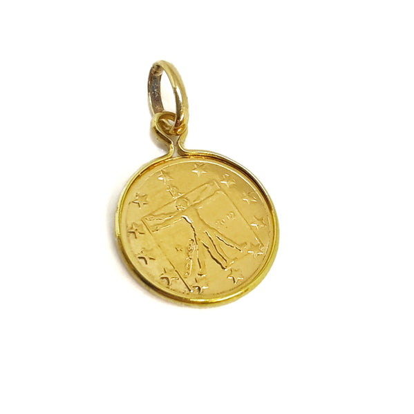 Ciondolo oro moneta 1 euro  - Gioielleria Mariatti Torino