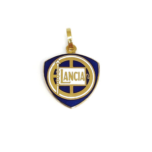 Ciondolo piastra logo storico Lancia oro e smalti - Gioielleria Mariatti Torino