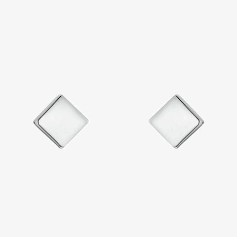 Gioielleria Mariatti Torino - Orecchino quadratino in oro bianco 18 kt