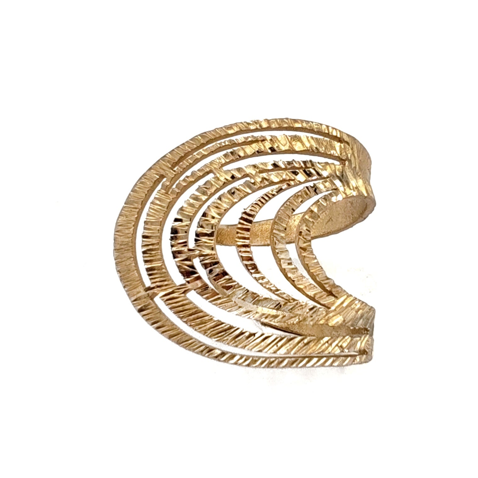 Tina Kotsoni - anello ventaglio ottone - Gioielleria Mariatti Torino