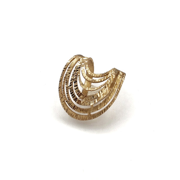 Tina Kotsoni - anello ventaglio ottone - Gioielleria Mariatti Torino