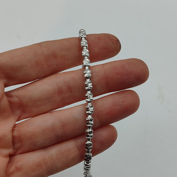 Desmos - Bracciale in argento diamantato - Gioielleria Mariatti Torino
