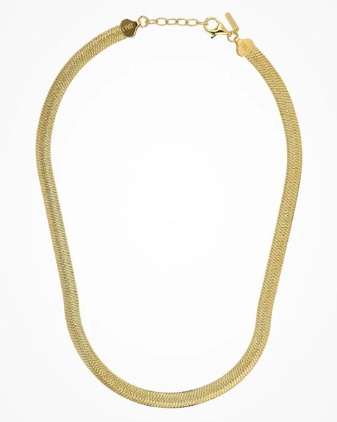 Desmos - Collana snake piatta in argento dorato - Gioielleria Mariatti Torino