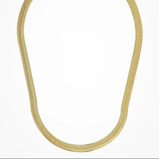 Desmos - Collana piatta in argento placcato oro giallo - Gioielleria Mariatti Torino