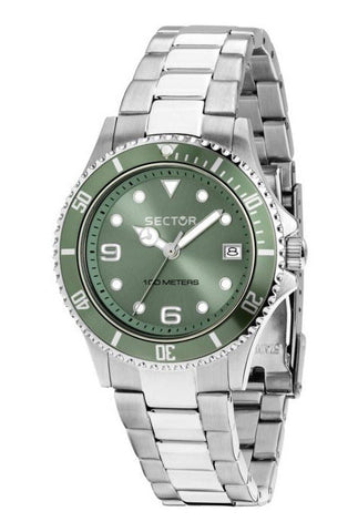 Sector - Orologio 230 35 mm con quadrante e ghiera verde - Gioielleria Mariatti Torino