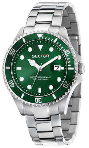 Sector - Orologio 230 43 mm con quadrante e ghiera verde - Gioielleria Mariatti Torino