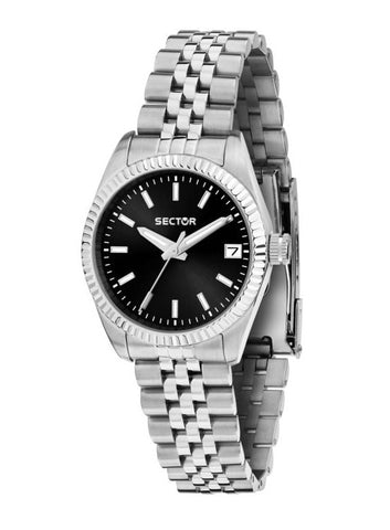 Sector - Orologio 240 quadrante nero, cassa e bracciale jubilee in acciaio - Gioielleria Mariatti Torino