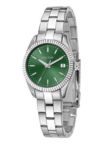 Sector - Orologio 240 quadrante verde, cassa e bracciale in acciaio - Gioielleria Mariatti Torino
