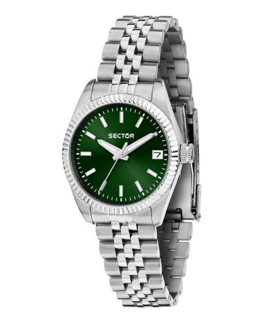 Sector - Orologio 240 quadrante verde, cassa e bracciale jubilee in acciaio - Gioielleria Mariatti Torino