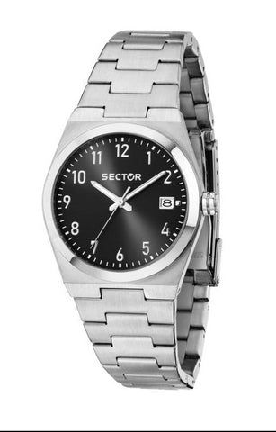 Sector - Orologio C300 con cassa 34 mm e bracciale in acciaio e quadrante nero - Gioielleria Mariatti 