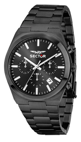 Sector - Orologio C300 cronografo con cassa e bracciale in acciaio PVD nero - Gioielleria Mariatti Torino