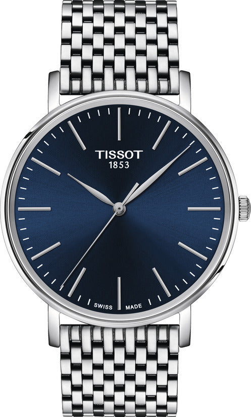 Tissot - Orologio Everytime Gent quadrante blu e bracciale acciaio - Gioielleria Mariatti Torino