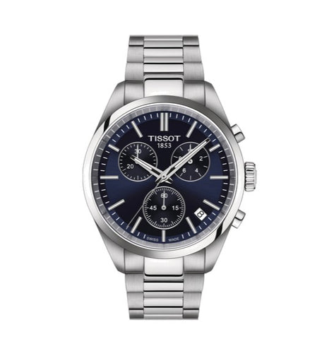 Tissot - Orologio PR100 Chrono Classic blu 40 mm - Gioielleria Mariatti Torino