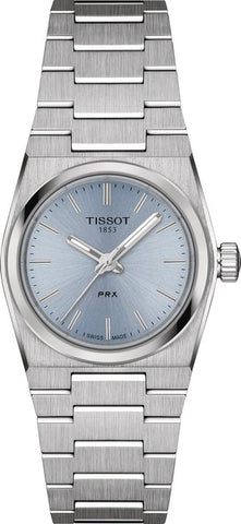 Tissot - Orologio PRX 25 mm con quadrante azzurro e datario - Gioielleria Mariatti Torino