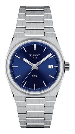 Tissot - Orologio PRX 35 mm con quadrante blu e datario - Gioielleria Mariatti Torino