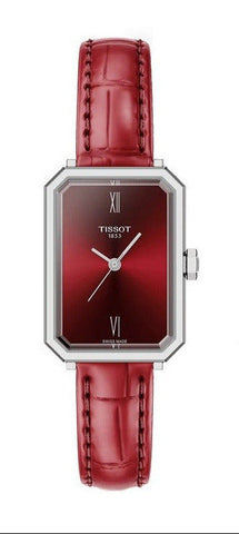 Tissot - Orologio SRV 30 millimetri con quadrante e cinturino in pelle rossi - Gioielleria Mariatti Torino