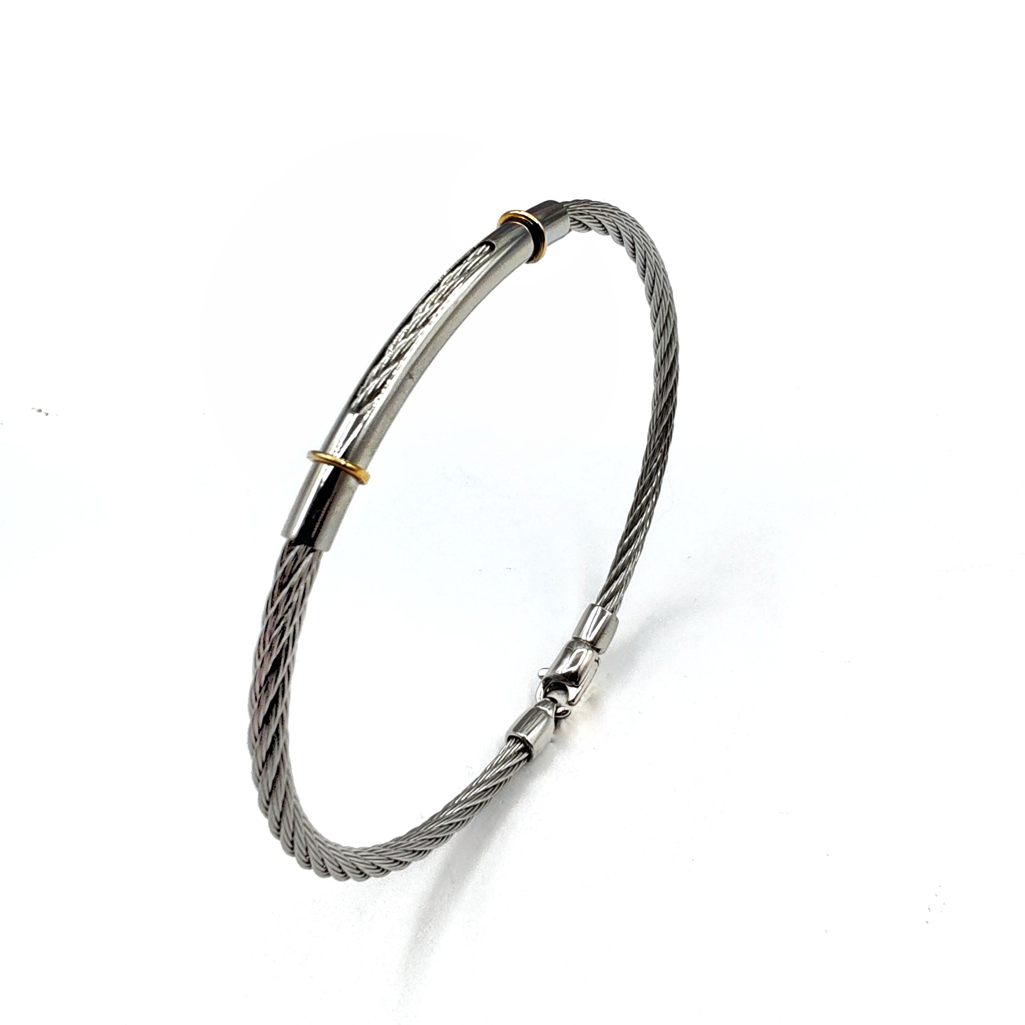 Bracciale acciaio e oro