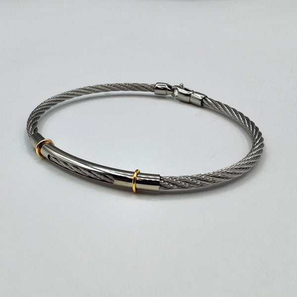 Bracciale acciaio e oro