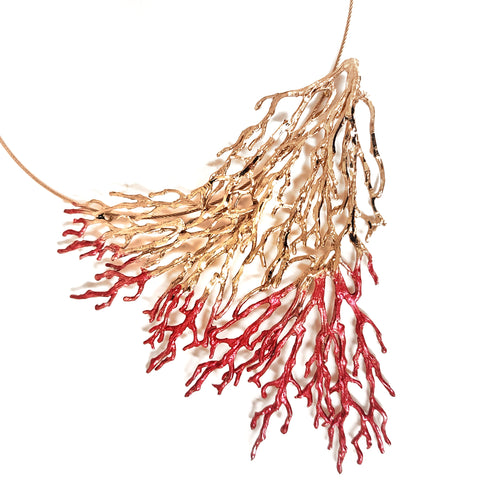 Tina Kotsoni - Collana design greco ottone e smalti - Gioielleria Mariatti Torino