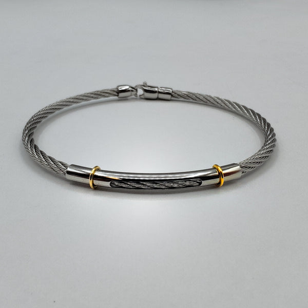 Bracciale acciaio e oro