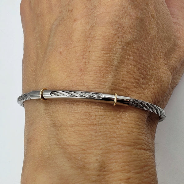 Bracciale acciaio e oro
