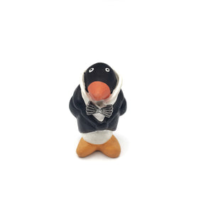 Trazo - Scultura Pinguino in terracotta e argento - Gioielleria Mariatti Torino