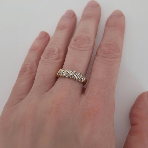 anello nastro diamanti - gioielleria Mariatti torino