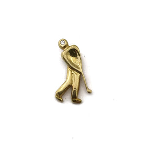 Distintivo golfista oro e diamante - Gioielleria Mariatti Torino