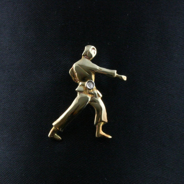 Distintivo karate oro e diamante - Gioielleria Mariatti Torino