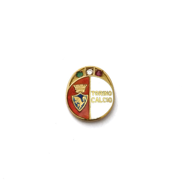 Distintivo Campioni d'Italia Torino Calcio diamante, smeraldo e rubino- Gioielleria Mariatti Torino