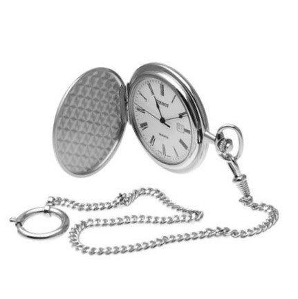 Tissot - Orologio Savonette quarzo con quadrante bianco e numeri romani - Gioielleria Mariatti Torino