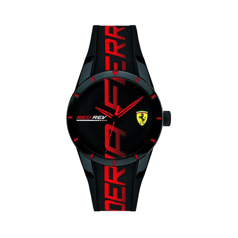 Scuideria Ferrari - Orologio Red Rev piccolo nero con scritta rossa - Gioielleria Mariatti Torino