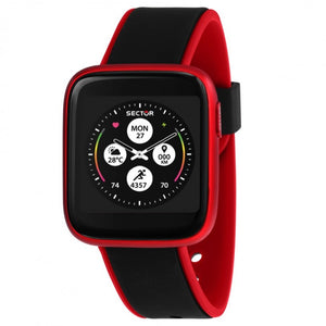 Orologio S-04 Sector - Smartwatch Colours digitale rosso e nero - Gioielleria Mariatti Torino