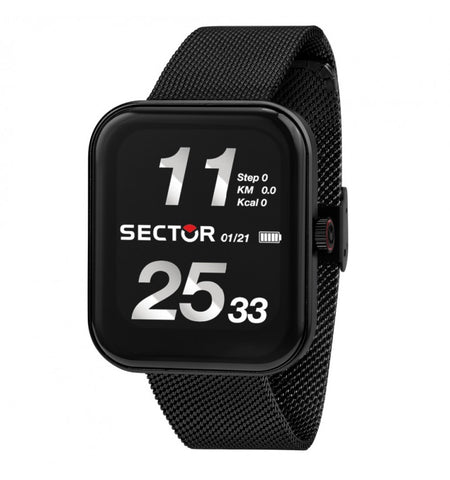 Sector - Orologio Smartwatch S-03 pro light black mesh band - Gioielleria Mariatti Torino