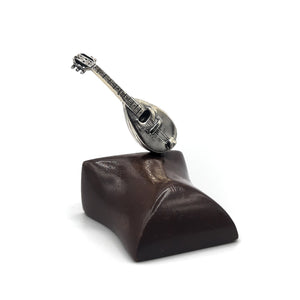 Scultura mandolino in miniatura in argento e legno - Gioielleria Mariatti Torino